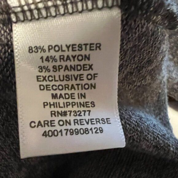 Elle Gray Fleece Top Bell Cuffs  - Medium - Picture 3 of 3